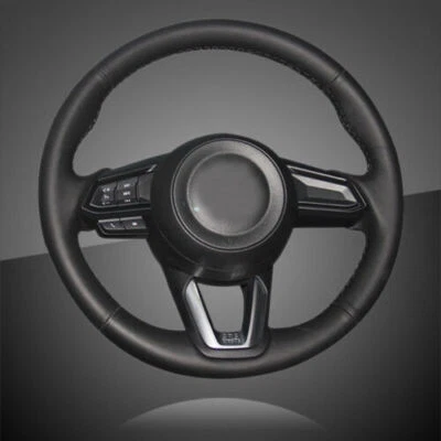 Hand Sewing Black Leather Car Steering Cover for Mazda 3 Axela 2017 CX5 2017 Foto 1 de 4