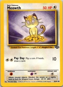 Meowth 56/64 POKEMON CARD (JUNGLE SET) - Picture 1 of 2