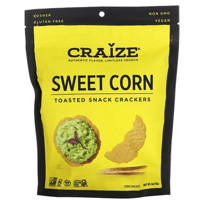 Toasted Snack Crackers, Sweet Corn, 4 oz (113 g) - Image 1 of 2