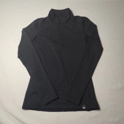 Pullover REI para mujer XS 1/4 cremallera negro poliéster exterior Foto 1 de 4