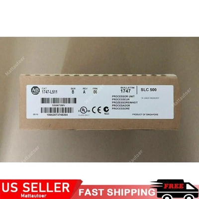 AB 1747-L511 SLC 500 CPU Processor Unit Module 1747L511 New  Sealed US Free Tax - Image 1 of 3
