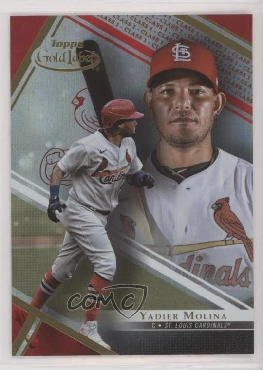 2021 Topps Gold Label Class 1 Red /75 Yadier Molina #50 - Image 1 of 2