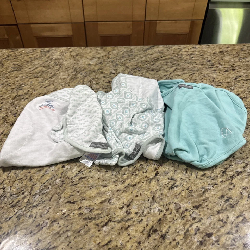 Envoltório ajustável para bebê SWADDLE ME estágio 1 (7-14 lb) Pacote com 3 usados. Ótimo estado - Imagem 1 de 4
