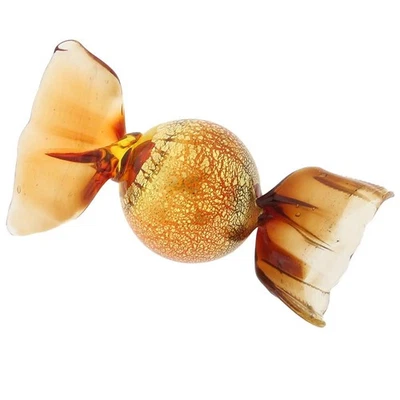 GlassOfVenice Murano Glass Candy - Small Red and Gold - Image 1 of 3