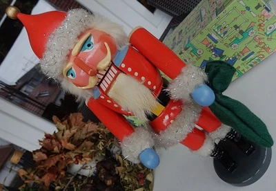 Original Erzgebirge Volkskunst Alter Nussknacker Expertic DDR H 32 cm OVP - Bild 1 von 4