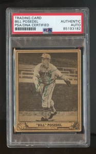 1940 Play Ball Set-Break #58 Bill Posedel Signed PSA/DNA AUTO Authentic - Picture 1 of 2