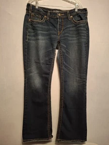 Womens Silver Bootcut Suki Jeans Size 34x31 Dark Wash, - Picture 1 of 16