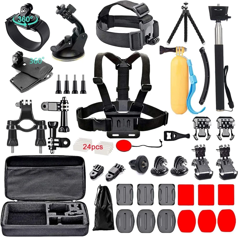60 in 1 Camera Accessories Kit Compatible with GoPro Hero 13 12 11 10 9 8 7 6... - Image 1 of 4