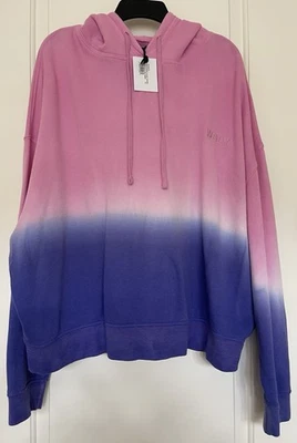 Bandier Wsly Ecosoft Unisex Sweatshirt Hoodie Helio Blue Iris Ombre Size 2XL NWT - Image 1 of 4