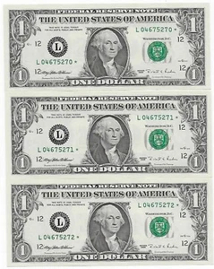 Lote de 10 estrellas consecutivas de San Franc 1995 $1 L04675270* - 79* GEM nítidas sin circular - Imagen 1 de 1