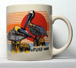 Taza, taza, pelícanos, playa de mirto vintage para pájaros - Imagen 1 de 4