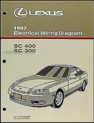 Manuel De Schéma De Câblage 1997 Lexus SC 300 400 SC300 SC400 - Photo 1/2