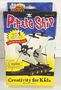 Pirate Ship Craft Kit by Creativity For Kids Wooden Pirate Ship Model NIB - Picture 1 of 5