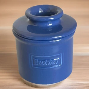 The Original Butter Bell Crock Butter Keeper w Lid Blue Ceramic EUC 4.5" - Picture 1 of 8