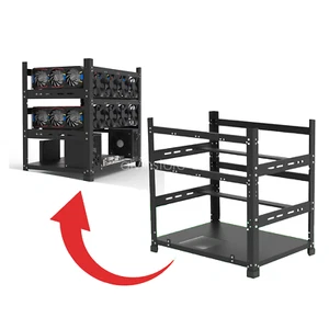 Open Air Cooling: 12 GPU Mining Rig Frame, 3 Layer Design - Picture 1 of 5