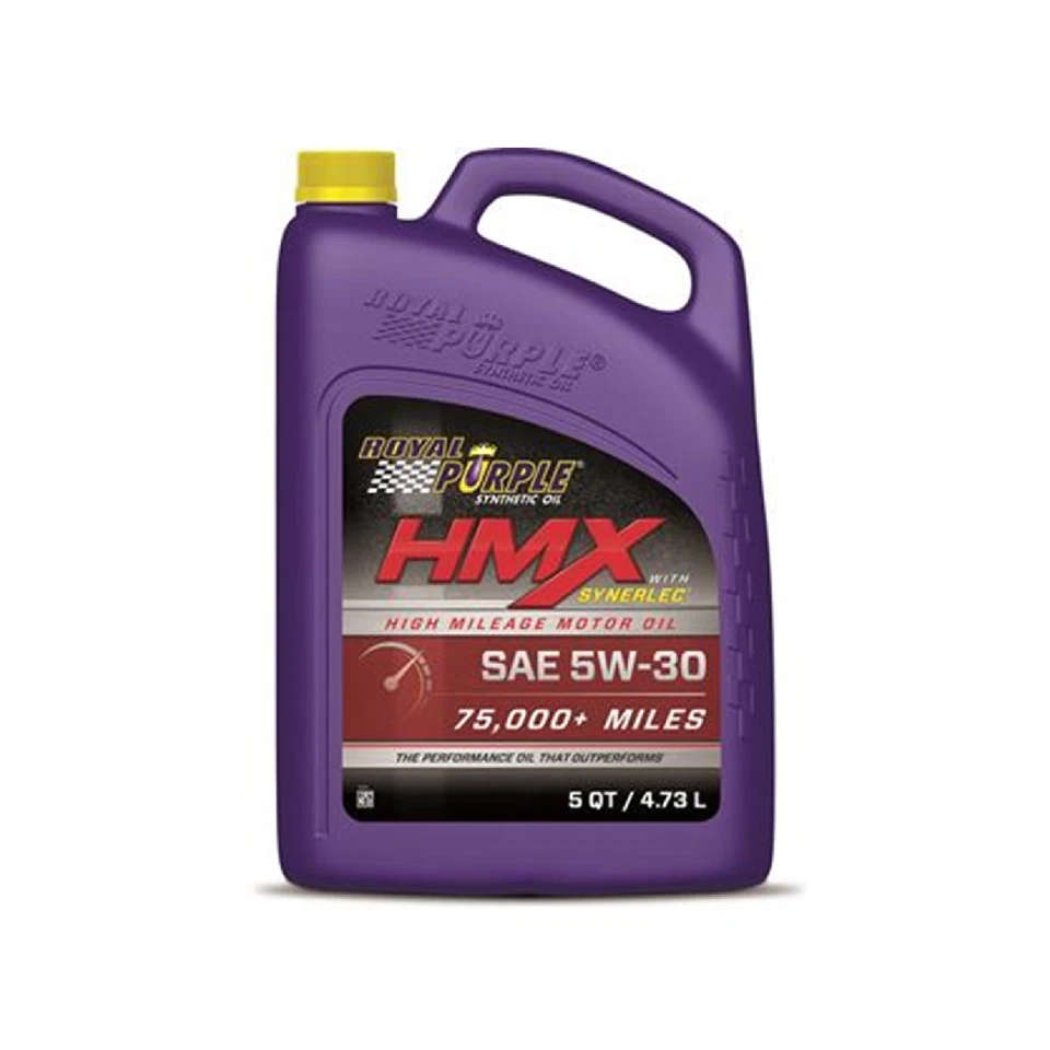 Синтетическое моторное масло Royal Purple 11748 High Mileage SAE 5W-30 HMX 5 кварт - Изображение 1 из 1