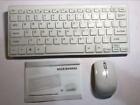 White Wireless Small Keyboard & Mouse Set for LG 42LM620T 42LM620T SMART TV