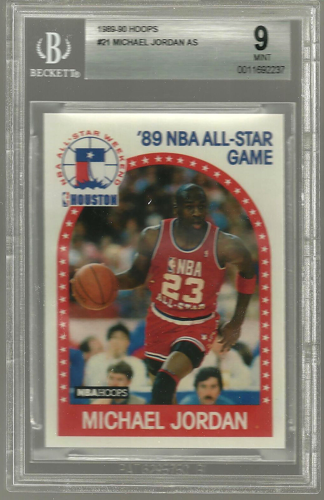 1989-90 Hoops #21 Michael Jordan All Star Bgs 9  Mint