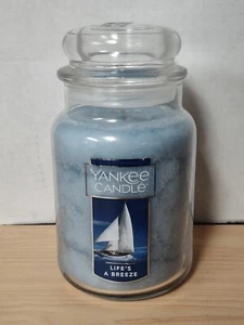 Yankee Candle LIFE'S A BREEZE Large 22 Oz Jar Style, Fresh And New, Free Ship! - Picture 1 of 3