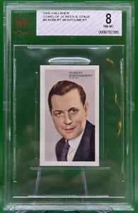 Estrellas de pantalla y escenario 1935 Gallaher - Robert Montgomery #21 - en muy buen estado 8 casi nuevo-como nuevo - Imagen 1 de 2