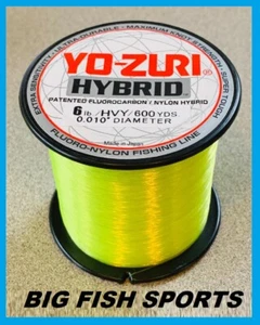 YO-ZURI HYBRID Fluorocarbon Fishing Line 6lb/600yd HIVIS NEW! FREE USA SHIP! - Picture 1 of 2