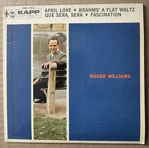 ROGER WILLIAMS FASINATION/BRAHMS' A FLT WALTZ/APRIL LOVE/... VINYL 45 EX 46-144 - Imagen 1 de 4