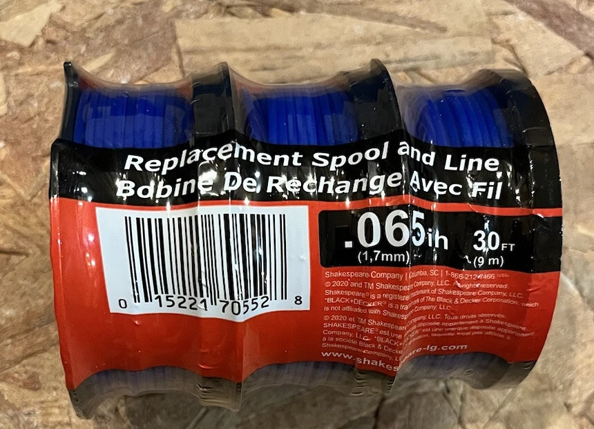 Shakespeare Trimmer Line Refill Spools Black & Decker, Craftsman 3-Pack .065 30’ - Image 1 of 1