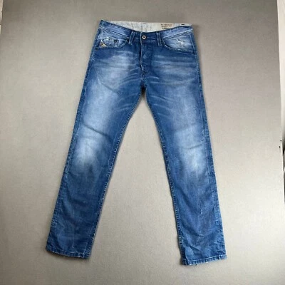 Jeans Diesel Para Hombres 29x30 Azul Darron Regular Ajustado Ribete Cónico Denim Vaquero Foto 1 de 4