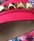 Juicy Couture Rockstud Leather Cuff Bracelet Fuscia Pink
