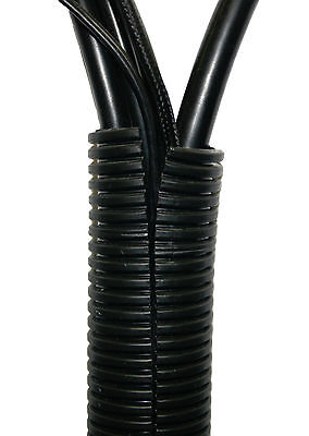 Black Spiral Conduit Split Tube / Cable Tidy / Wire Loom / Harness / Trunking • 90.50£