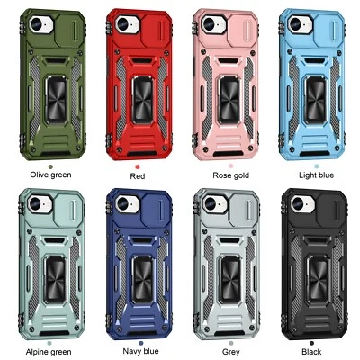 Funda a prueba de golpes para Motorola Moto Hybrid Armor Kickstand Cover con protector de lente Foto 1 de 4