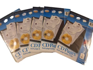 Avery 75263 CD Pages Lot of 5 Packs DVD Organizer for 3-Ring Binder NEW SEALED - Picture 1 of 4