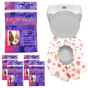 25 Kids Disposable Toilet Seat Covers Public Restroom Potty Toddler Train Travel - Picture 1 of 1