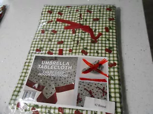 42" Round outdoor tablecloth with umbrella hole NEW - Picture 1 of 3