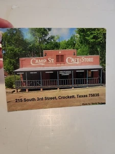 Postal Crockett Texas Camp Street Cafe Tienda Foto Arena Deckhard - Imagen 1 de 3