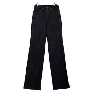 Wrangler Jeans Mens 27x34 Black Cowboy Cut Slim Fit Western Dark Wash Denim - Picture 1 of 10