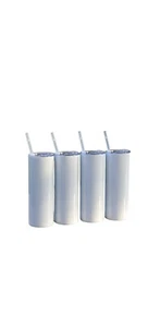 4 Pack Sublimation Stainless Steel 20oz Skinny Tumbler Double Wall Insulated - Picture 1 of 8
