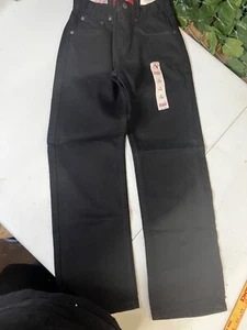 NWT Arizona Jean Co Relaxed Straight Leg Boys 10 Black Sits Below Waist - Picture 1 of 4