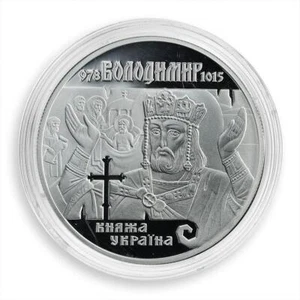 Ukraine 10 hryvnia Volodymyr Great Prince Kyivan Rus silver proof coin 2000 - Picture 1 of 3