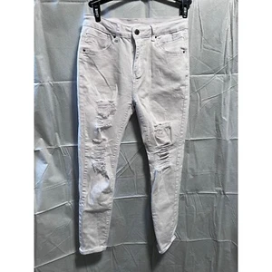 Roswear Distressed White Denim Jeans Ripped Skinny Casual Gr. M - Bild 1 von 6