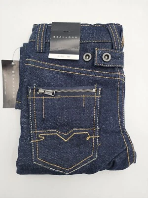 Pantalones de mezclilla Sean John cremallera bolsillo trasero cintura ajustable niños talla 4t nuevos con etiquetas Foto 1 de 4