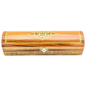 Vintage Spanish Inlaid Wood Box Full of Frankincense & Myrrh - Picture 1 of 7