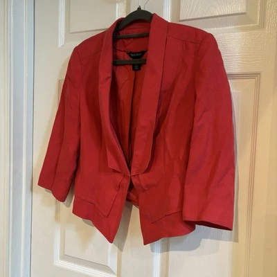 Traje Falda Mujer Casa Blanca Mercado Negro 2 Piezas 4 Rojo Blazer Botones Mezcla Lana Foto 1 de 4
