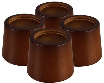 ONEDREAM Wood Bed Furniture Risers Blocks - 3 inch Set of 4 Bed Risers Heavy Duty Soli...