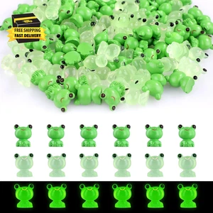 25Pcs Mini Resin Frogs & 25Pcs Small Luminous Frogs, Cute Green Tiny Figures Min - Picture 1 of 7