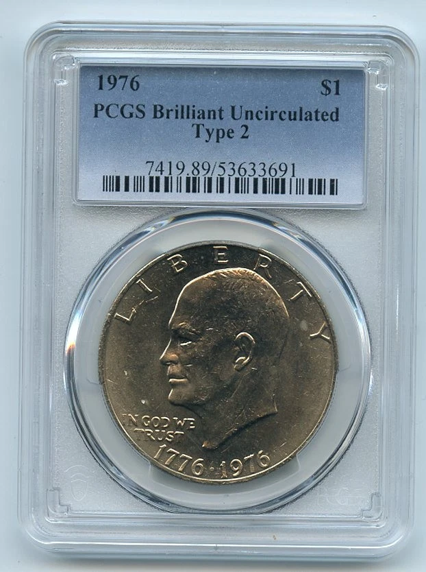 1976 $1 Ike Eisenhower Dollar PCGS Brilliant Uncirculated BU - Image 1 of 1