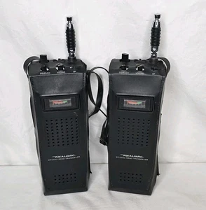Vtg Realistic TRC 211 Citizens Band Transceivers Walkie Talkie Set 2 Prop Japan  - Picture 1 of 12