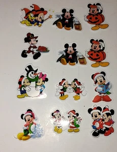 Lote de 12 pegatinas navideñas Mickey and Friends Halloween Navidad  - Imagen 1 de 4
