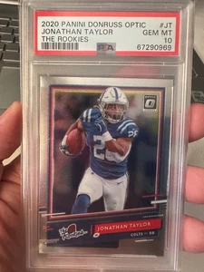 Jonathan Taylor RC -  2020 Panini Donruss THE  ROOKIES  PSA  10 Silver, Shiny. ^ - Picture 1 of 2