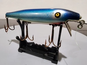 Señuelo vintage Pflueger Pal-O-Mine modelo 5009 azul salmonete/escala Tenite EE. UU. - Imagen 1 de 8